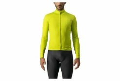 Maillot Manches Longues Castelli Pro Thermal Vert Chartreuse