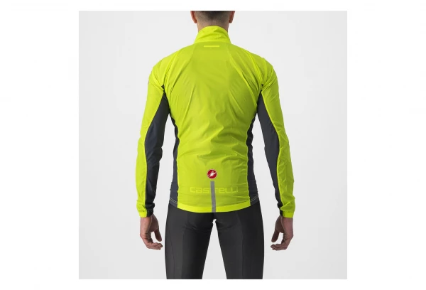Veste Castelli Squadra Stretch Lime Jaune / Gris Foncé 4 Veste Castelli Squadra Stretch Lime Jaune / Gris Foncé – Image 2