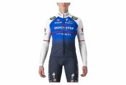Maillot Manches Castelli Thermal QuickStep 2022 Bleu