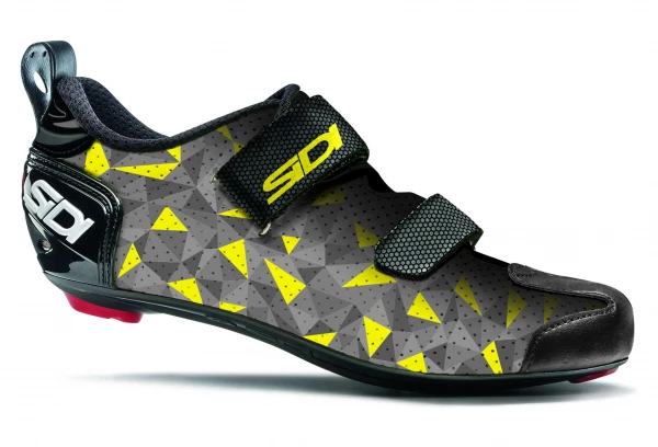 Chaussures De Triathlon Sidi T-5 Air 4 Gris Jaune Noir 4 Chaussures De Triathlon Sidi T-5 Air 4 Gris Jaune Noir – Image 2