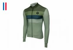 Maillot Manches Longues LeBram Izoard Vert Coupe Ajustée Bleu / Gris