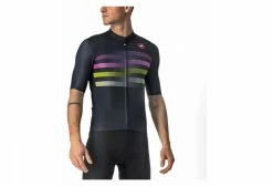 Maillot Manches Courtes Castelli Endurance Pro Bleu / Rose / Jaune