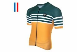 Maillot Manches Courtes LeBram Tourmalet Jaune Coupe Ajustée Gris -Cyclisme Triathlon Soldes Magasin unnamed file 2097
