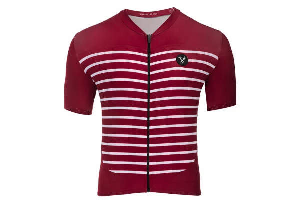 Maillot Manches Courtes LeBram Ventoux Bordeaux Coupe Ajustée Jaune 4 Maillot Manches Courtes LeBram Ventoux Bordeaux Coupe Ajustée Jaune – Image 2