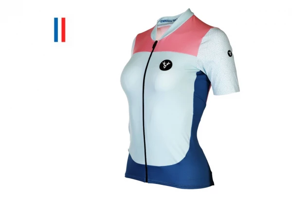 Maillot Manches Courtes Femme Lebram Aspin Noir / Rose Coupe Ajustée 9 Maillot Manches Courtes Femme Lebram Aspin Noir / Rose Coupe Ajustée – Image 7