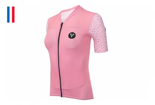 Maillot Manches Courtes Femme Lebram Aspin Noir / Rose Coupe Ajustée 12 Maillot Manches Courtes Femme Lebram Aspin Noir / Rose Coupe Ajustée – Image 10