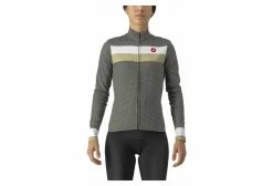 Maillot Castelli Manches Longues Volare LS Vert Kaki / Blanc