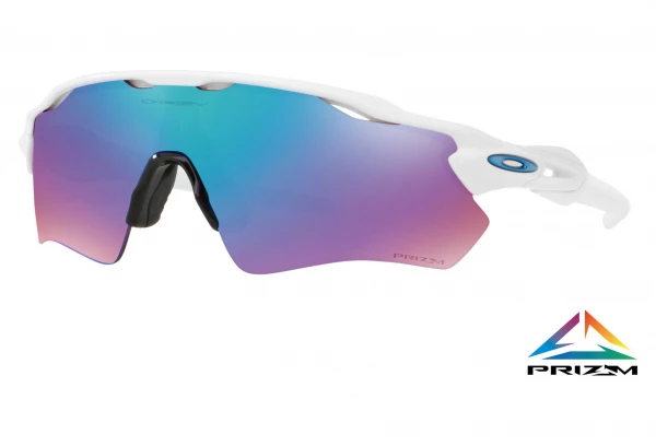 OAKLEY Lunettes Radar EV Path Polished White/Prizm Snow Sapphire Iridium Ref: OO9208-4738 Vert / Violet 3 OAKLEY Lunettes Radar EV Path Polished White/Prizm Snow Sapphire Iridium Ref: OO9208-4738 Vert / Violet