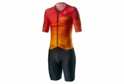 Combinaison Trifonction Castelli PR Speed Rouge Fiery