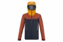 Veste Imperméable Millet Kamet Light GTX Noir Brun Homme Rouge