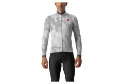 Maillot Castelli Puro 3 Fz Gris Clair / Rouge Reflex