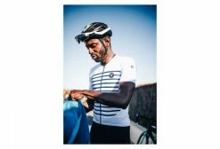 Maillot Manches Courtes LeBram Ventoux Blanc Bleu Coupe Ajustée -Cyclisme Triathlon Soldes Magasin unnamed file 616