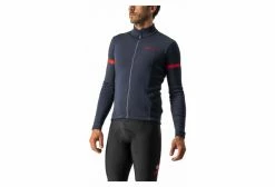 Maillot Castelli Fondo 2 Bleu Foncé/rouge Reflex
