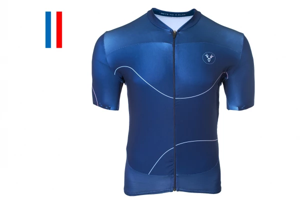 Maillot Manches Courtes LeBram Roseland Bleu Coupe Ajustée 4 Maillot Manches Courtes LeBram Roseland Bleu Coupe Ajustée – Image 2