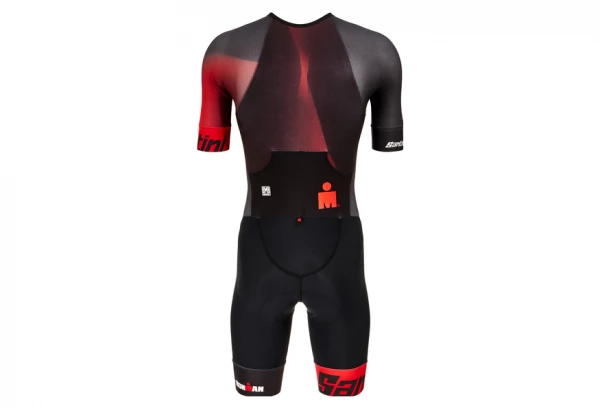 Combinaison Trifonction Manches Courtes Santini X IronMan Ikaika Noir/Rouge Noir / Rouge 5 Combinaison Trifonction Manches Courtes Santini X IronMan Ikaika Noir/Rouge Noir / Rouge – Image 3